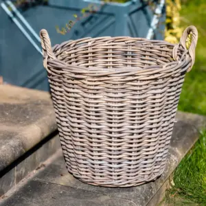 Round Rattan Laundry Basket