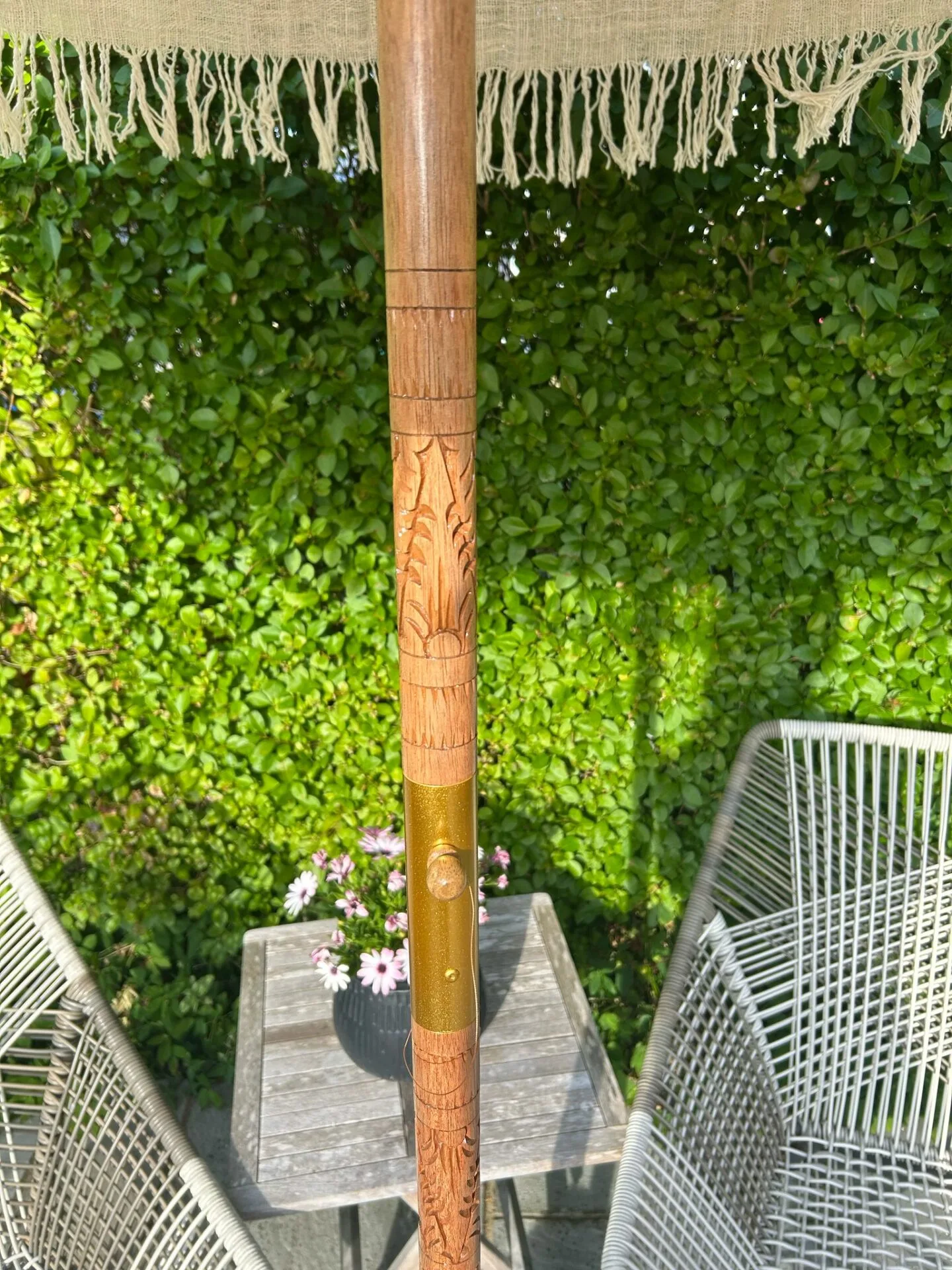 Balinese Round Bamboo Parasol – Linen