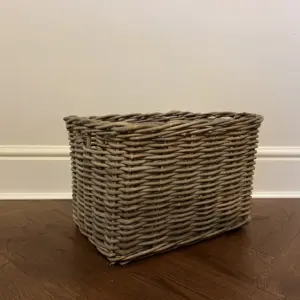 Natural wicker / rattan rectangular storage basket